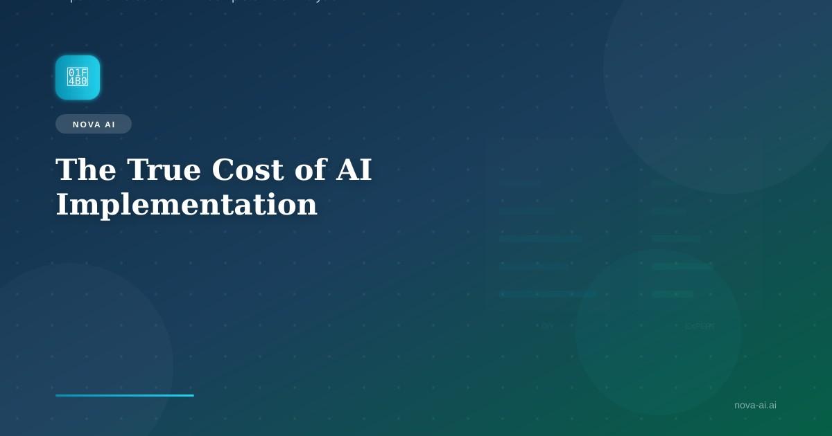 Cost comparison chart showing TCO of expert-delivered versus DIY AI implementation